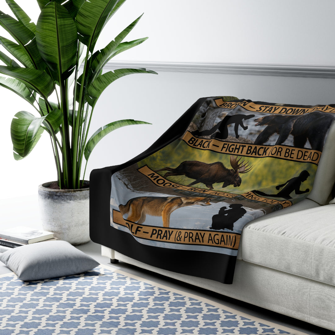 Sherpa Blanket - Alaska Wildlife Survival Guide Design