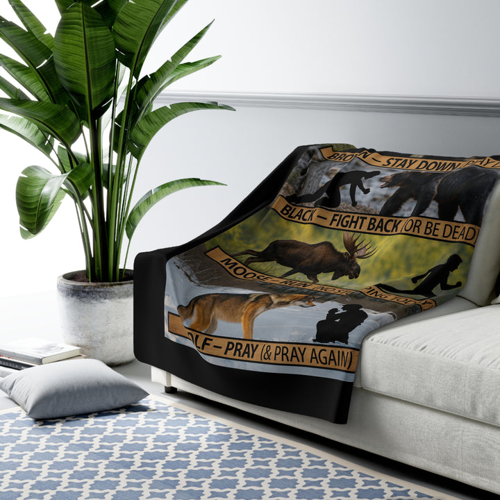Sherpa Blanket - Alaska Wildlife Survival Guide Design