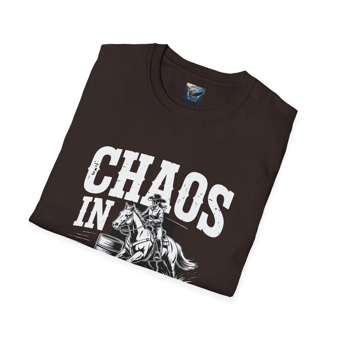 Barrel Racing Chaos in Boots T-Shirt