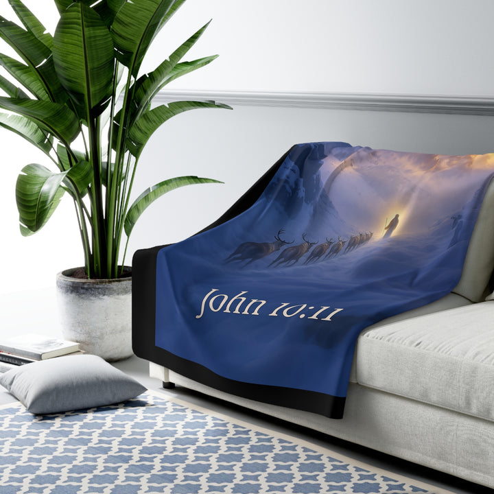 I am the Good Shepherd Sherpa Fleece Blanket