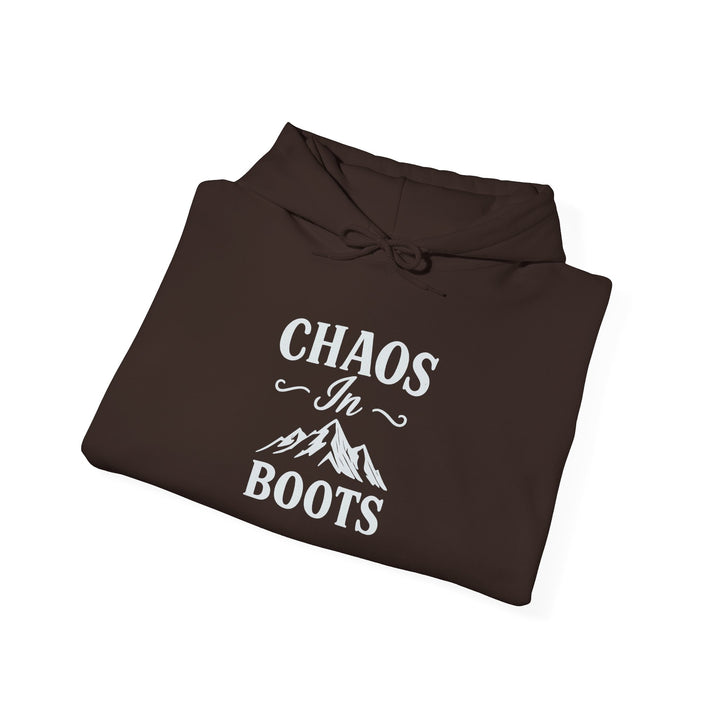 Chaos in Boots Hoodie —Cowgirl Rebel Bold Edition