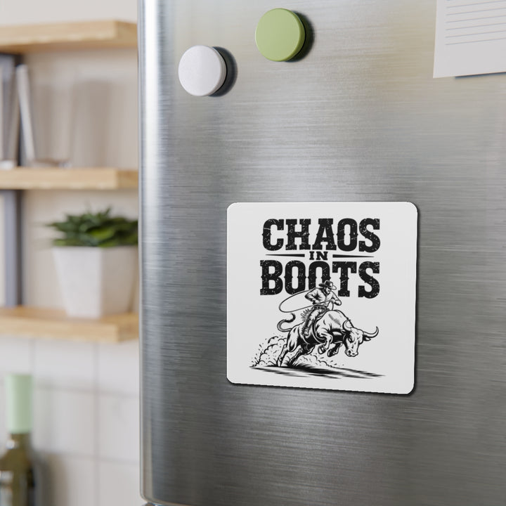 Chaos in Boots Die-Cut Magnet — Raging Bull