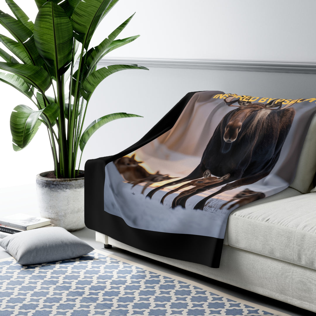 Inspirational Sherpa Fleece Blanket - Shield Around Me Design