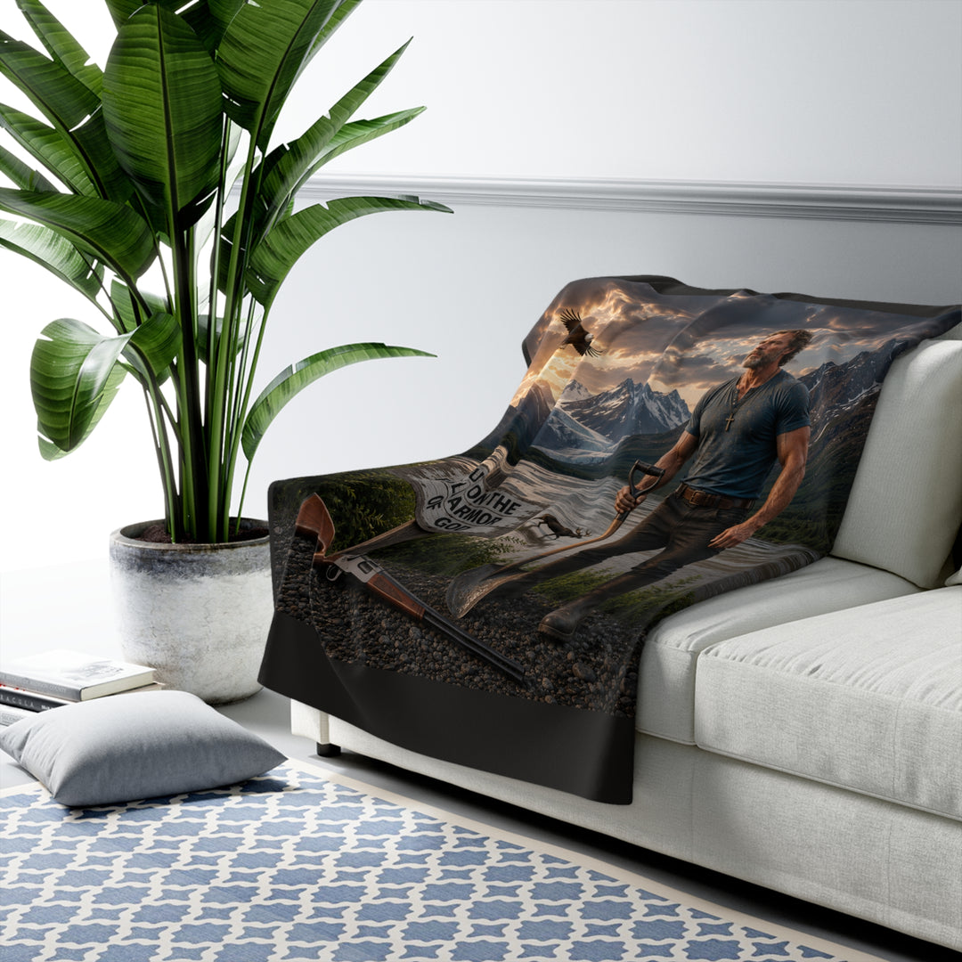 Put on the Full Armor of God Sherpa Fleece Blanket