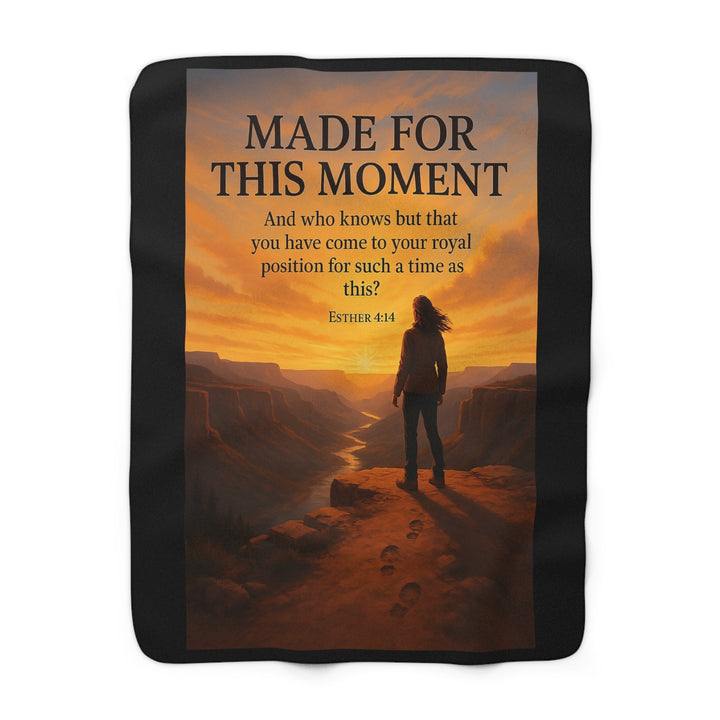 Inspirational Sherpa Fleece Blanket - Made for This Moment Design