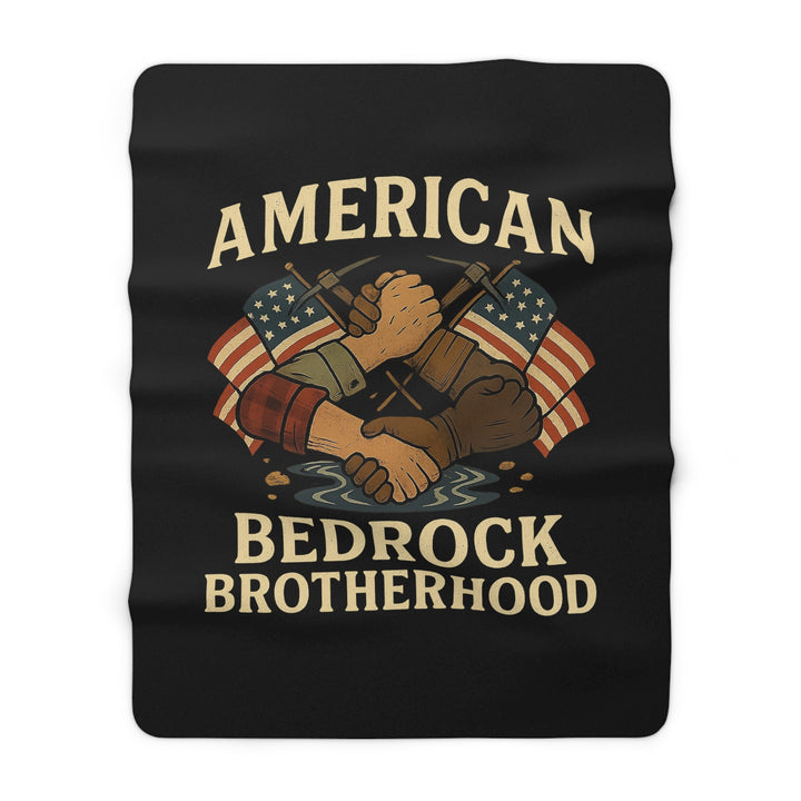 Sherpa Fleece Blanket - American Bedrock Brotherhood Design