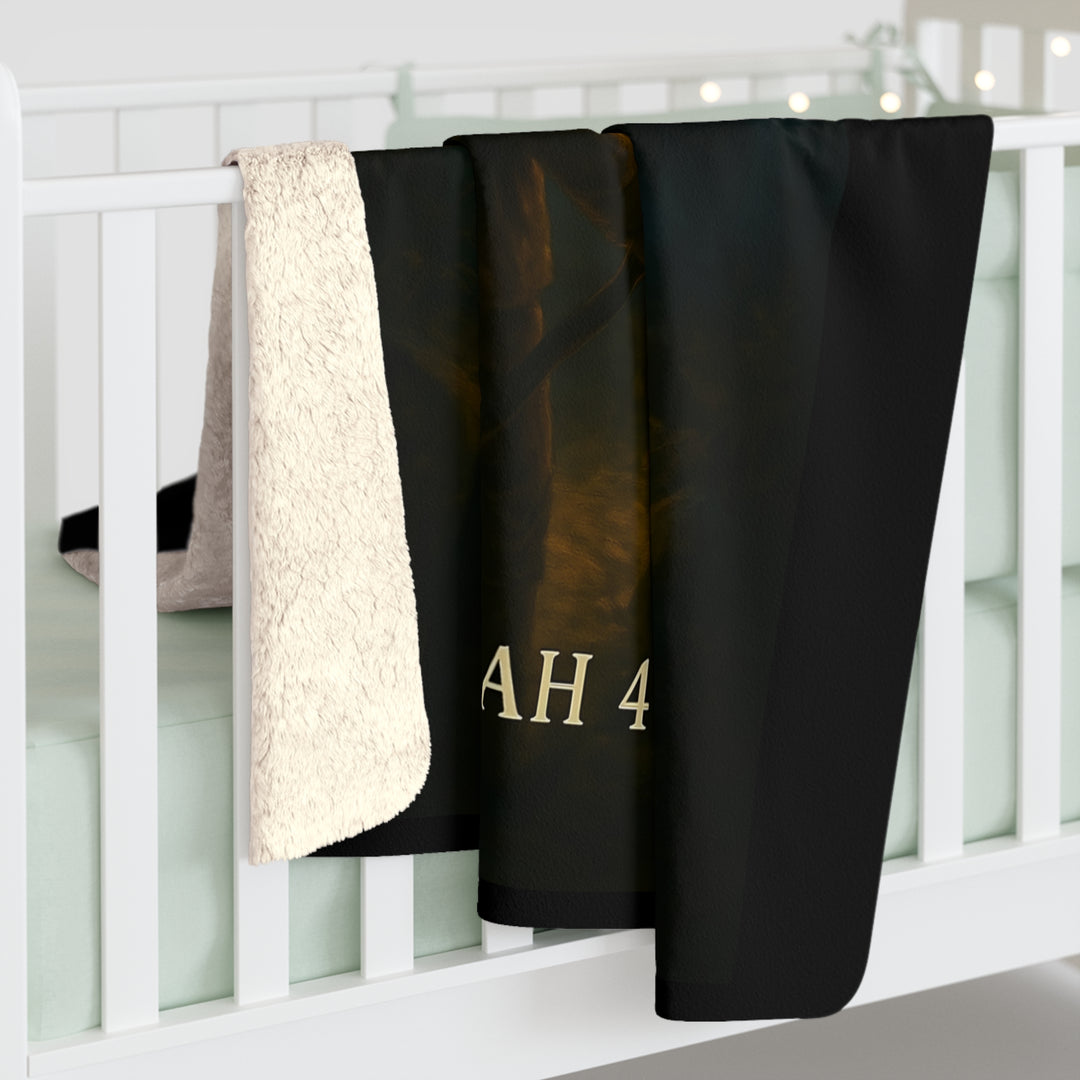 Inspirational Sherpa Fleece Blanket -  I am With You Design