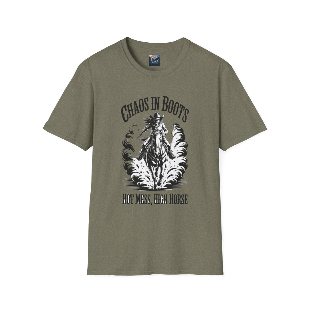 Chaos in Boots Hot Mess, High Horse T-Shirt