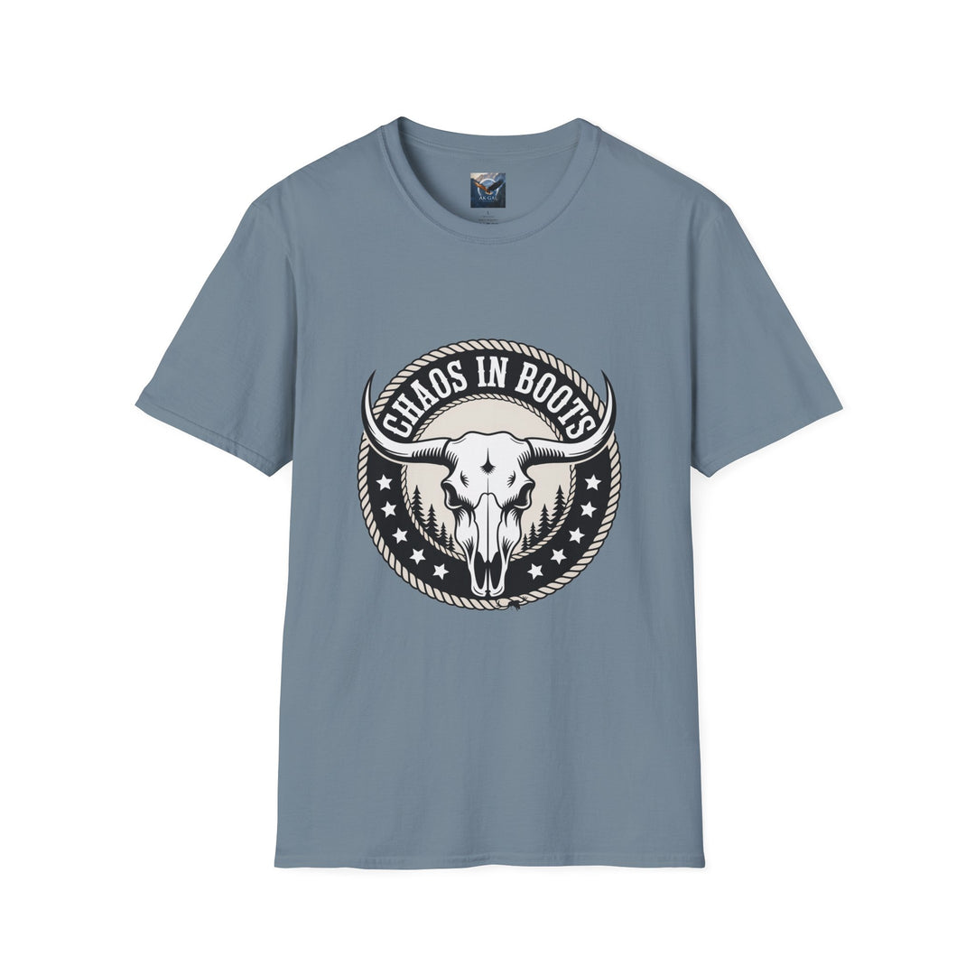 Chaos in Boots - Alaska Rodeo Badge T-Shirt