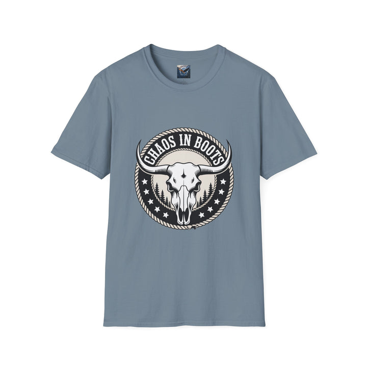 Chaos in Boots - Alaska Rodeo Badge T-Shirt