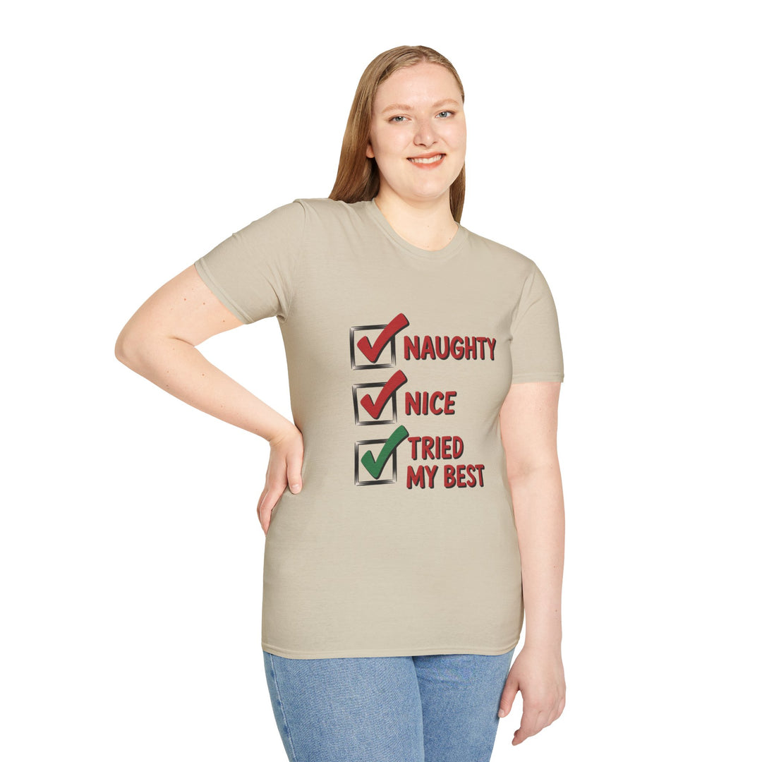 Naughty, Nice, Tried My Best T-Shirt