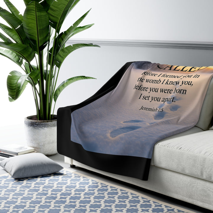 Inspirational Sherpa Fleece Blanket - Chosen and Called Design