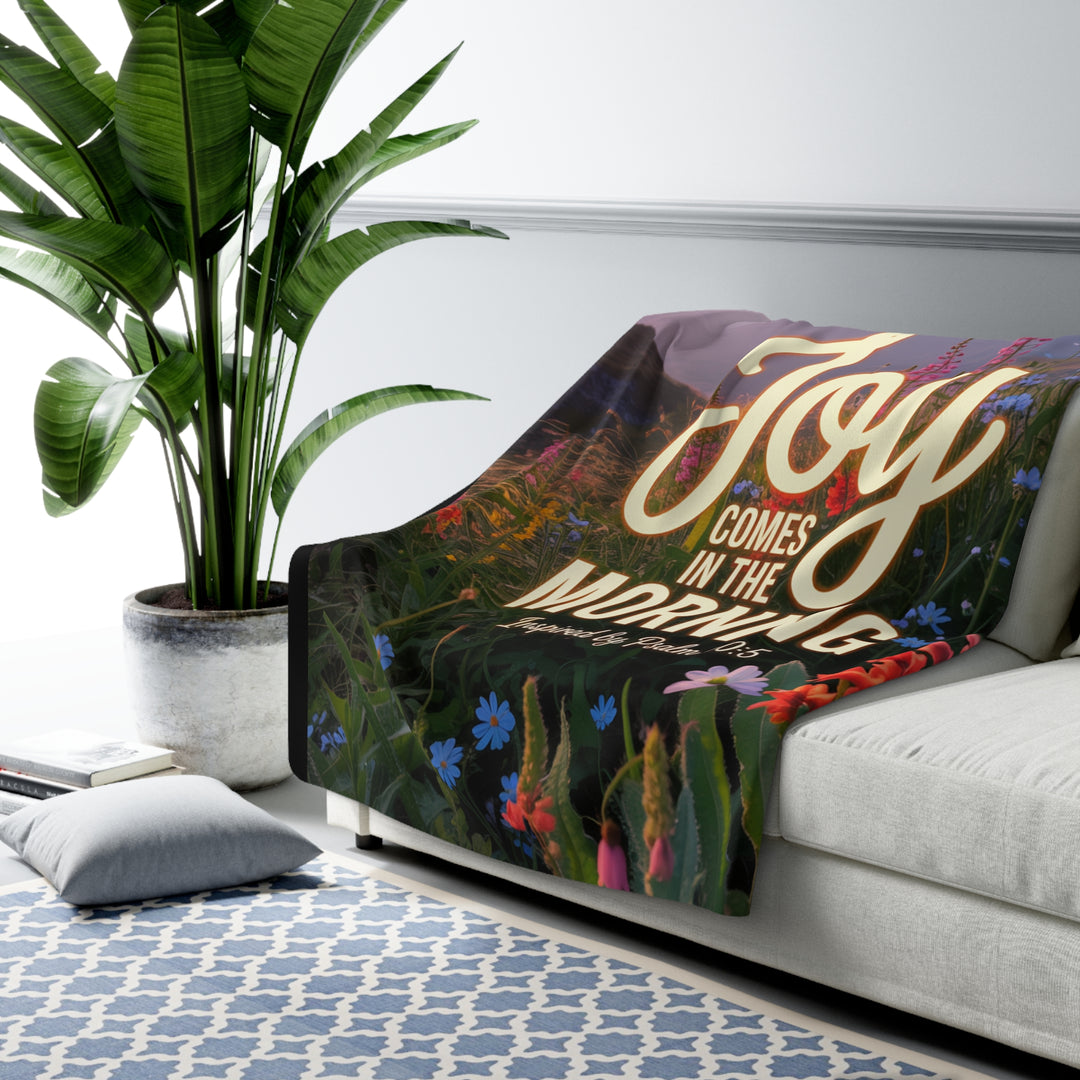 Joy Comes in the Morning Sherpa Fleece Blanket