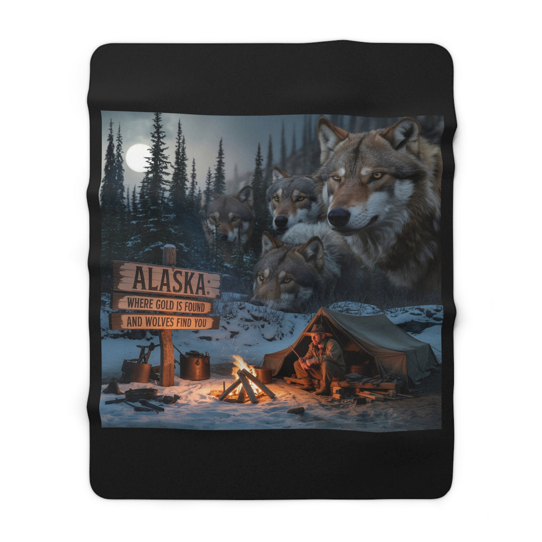 Sherpa Fleece Blanket - Wolves Find You Design