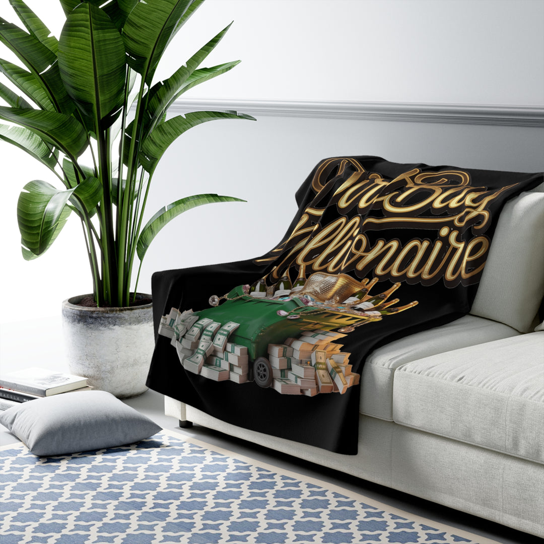 Sherpa Fleece Blanket - Dirtbag Millionaire Design