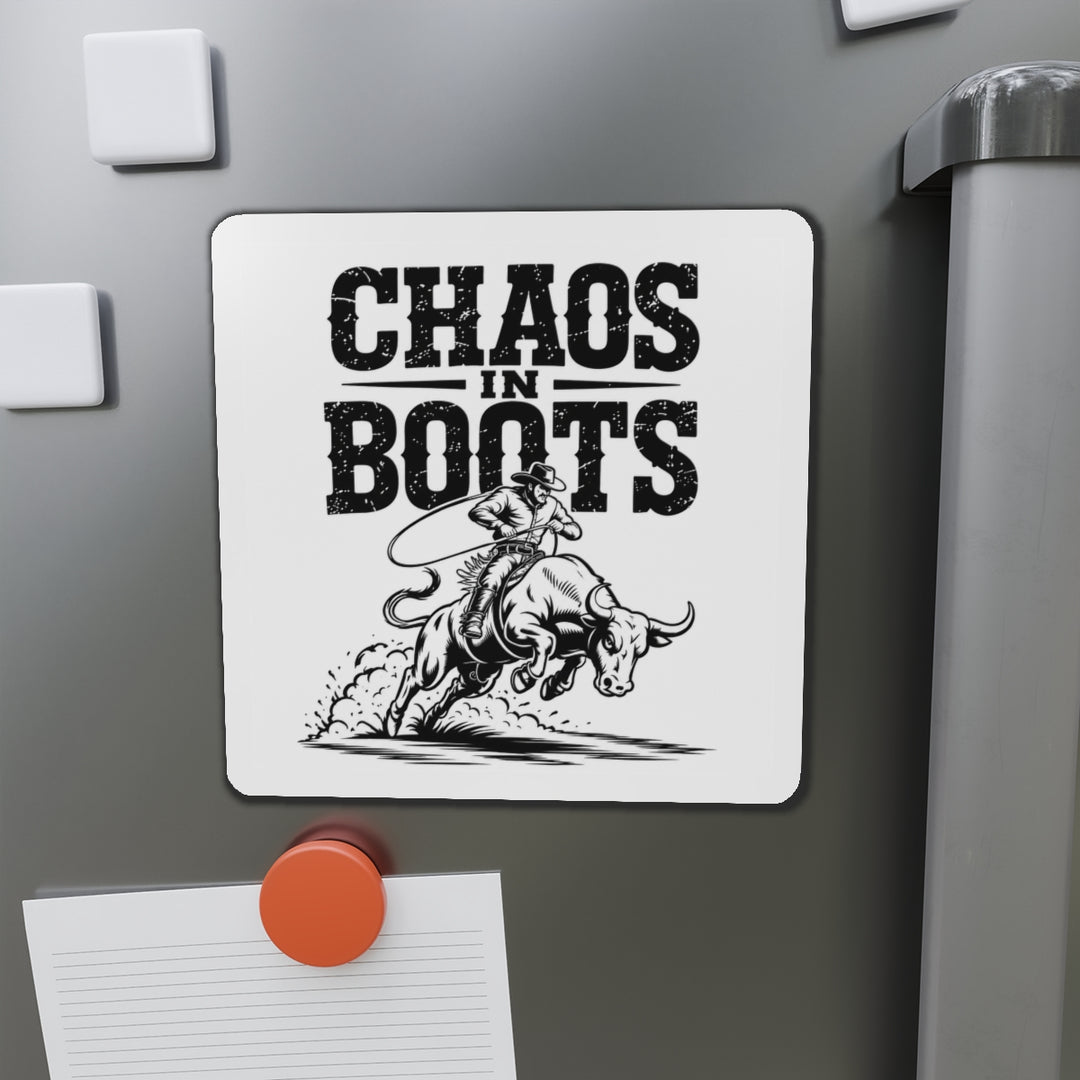 Chaos in Boots Die-Cut Magnet — Raging Bull