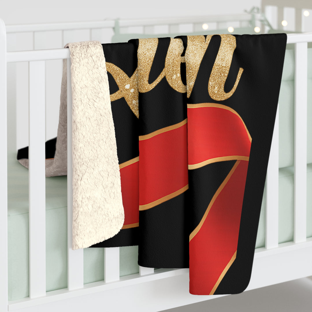 Sherpa Fleece Blanket – Wrap Queen Holiday Design