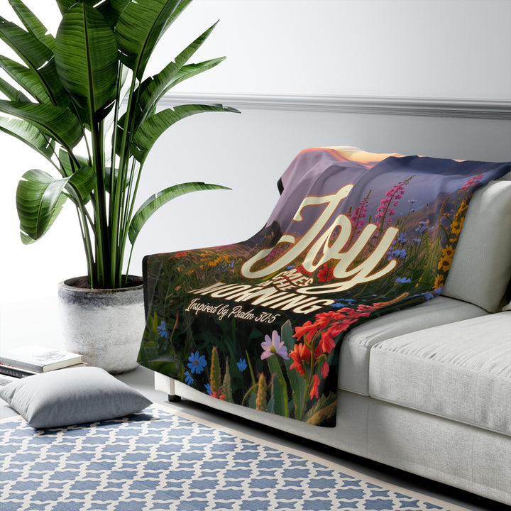 Joy Comes in the Morning Sherpa Fleece Blanket