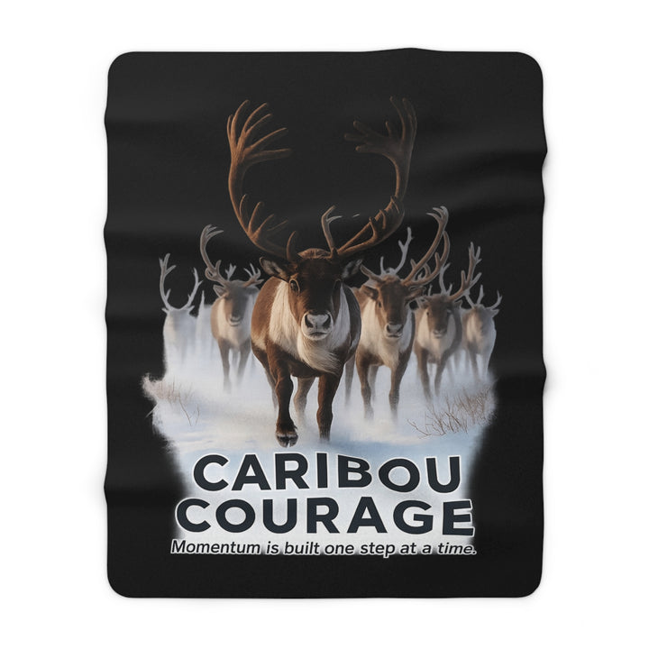 Caribou Courage Sherpa Fleece Blanket