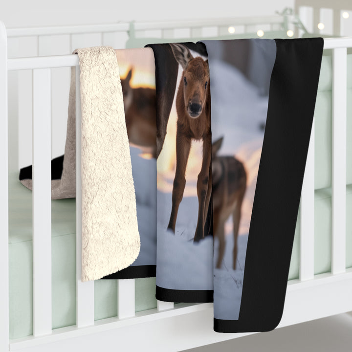 Inspirational Sherpa Fleece Blanket - Shield Around Me Design