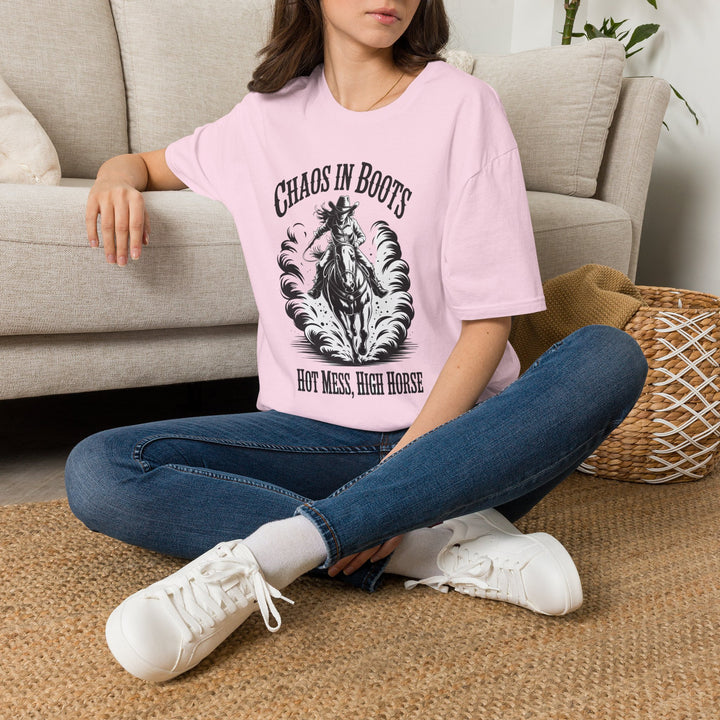 Chaos in Boots Hot Mess, High Horse T-Shirt
