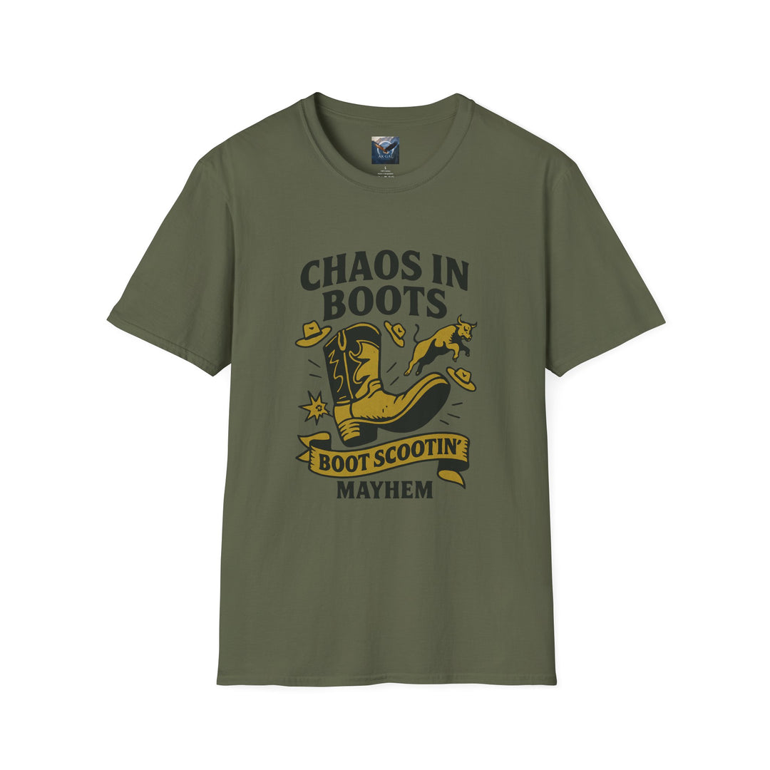 Chaos in Boots - Boot Scootin' Mayhem T-Shirt