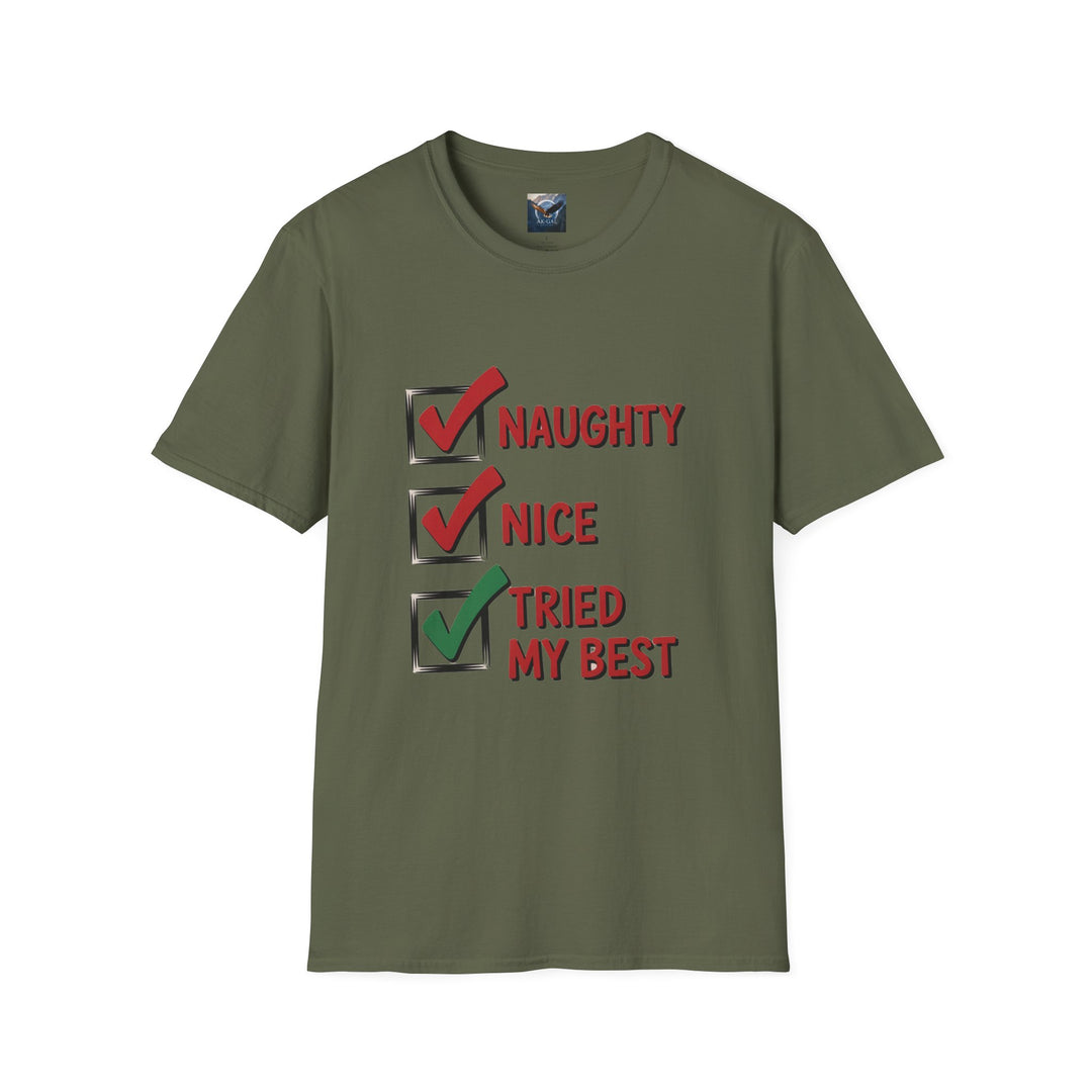 Naughty, Nice, Tried My Best T-Shirt