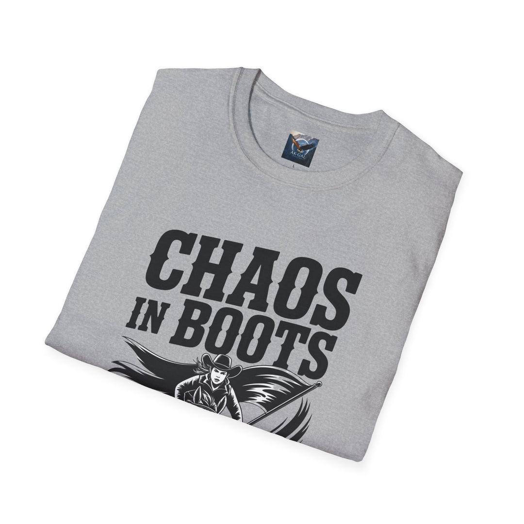 Chaos in Boots – Frontier Freedom Rider T-Shirt