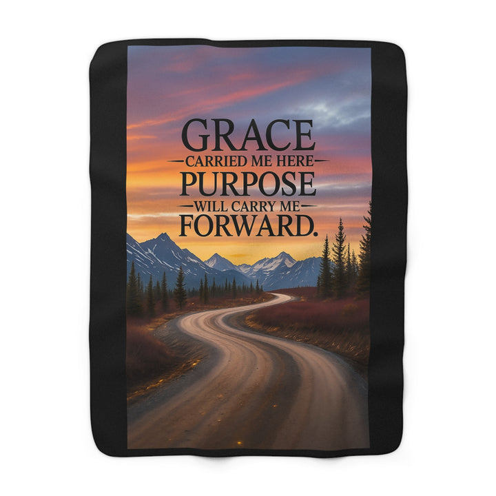 Inspirational Sherpa Fleece Blanket -  Grace & Purpose Design