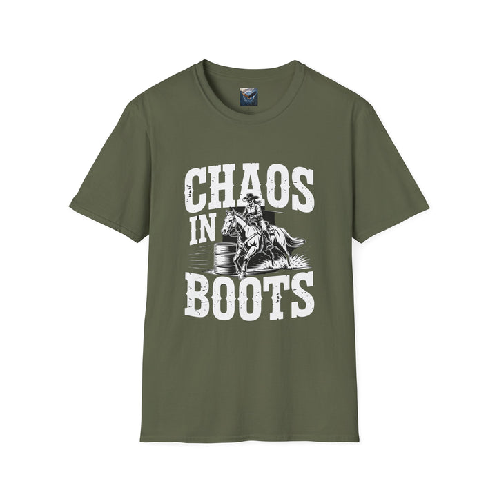 Barrel Racing Chaos in Boots T-Shirt