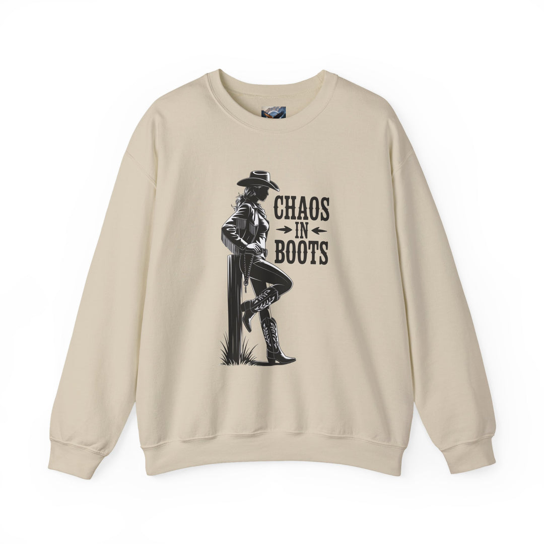 Chaos in Boots Cowgirl Rebel Bold Edition Crewneck Sweatshirt