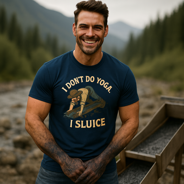 I Don't Do Yoga, I Sluice T-Shirt