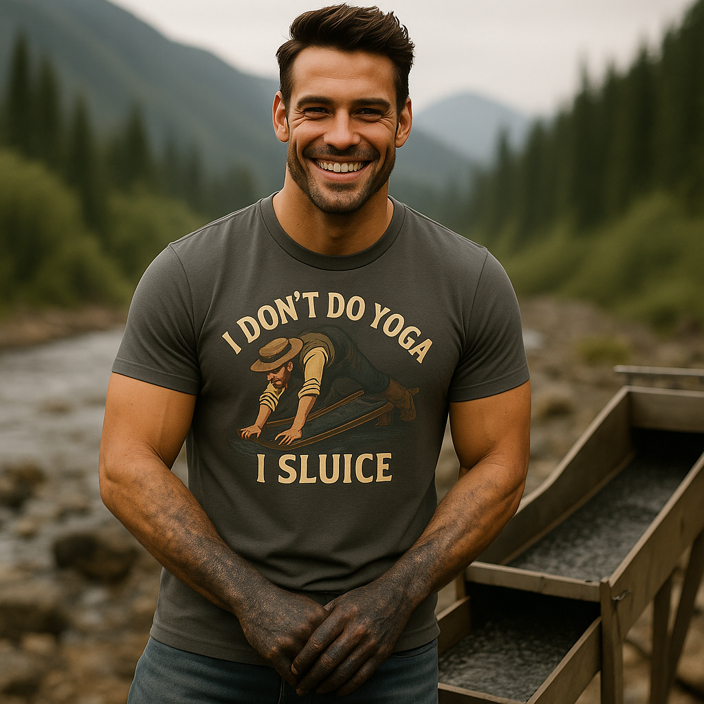 I Don't Do Yoga, I Sluice T-Shirt