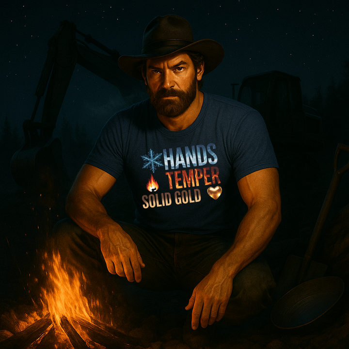 Cold Hands, Hot Temper, Solid Gold Heart T-Shirt
