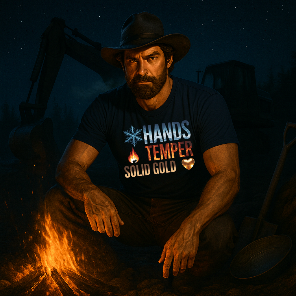 Cold Hands, Hot Temper, Solid Gold Heart T-Shirt