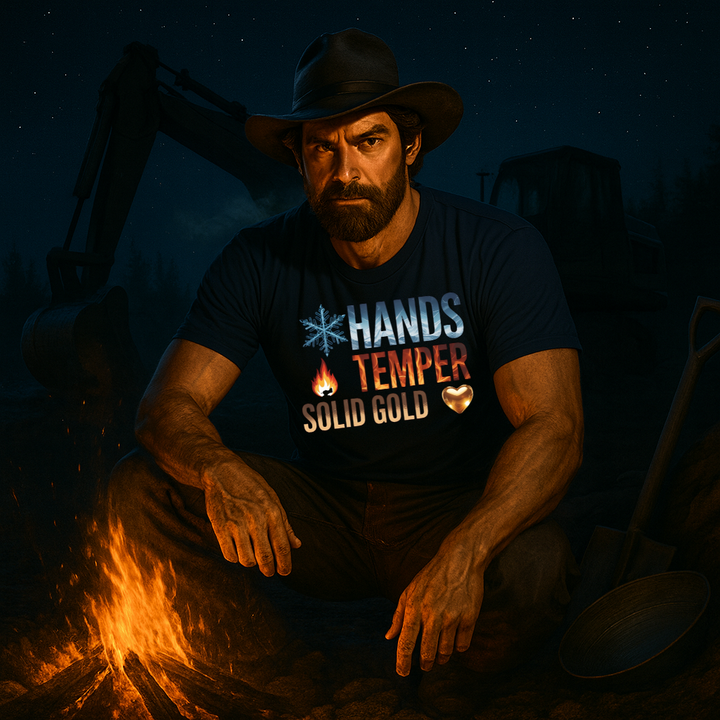 Cold Hands, Hot Temper, Solid Gold Heart T-Shirt