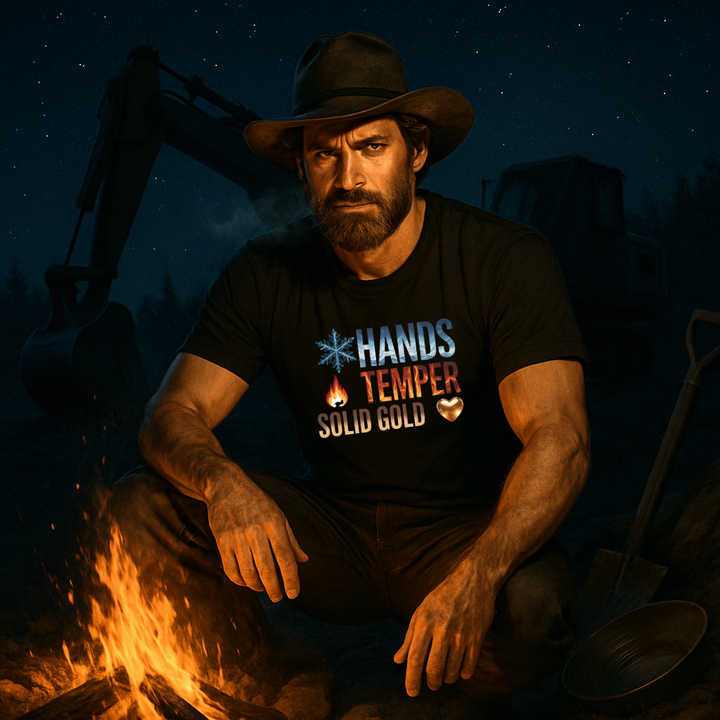 Cold Hands, Hot Temper, Solid Gold Heart T-Shirt