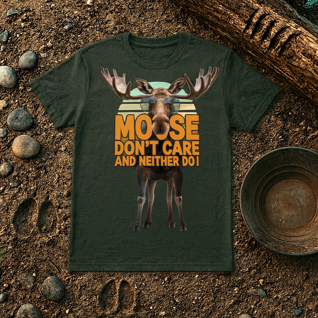 Moose Don't Care and Neither Do I Tee