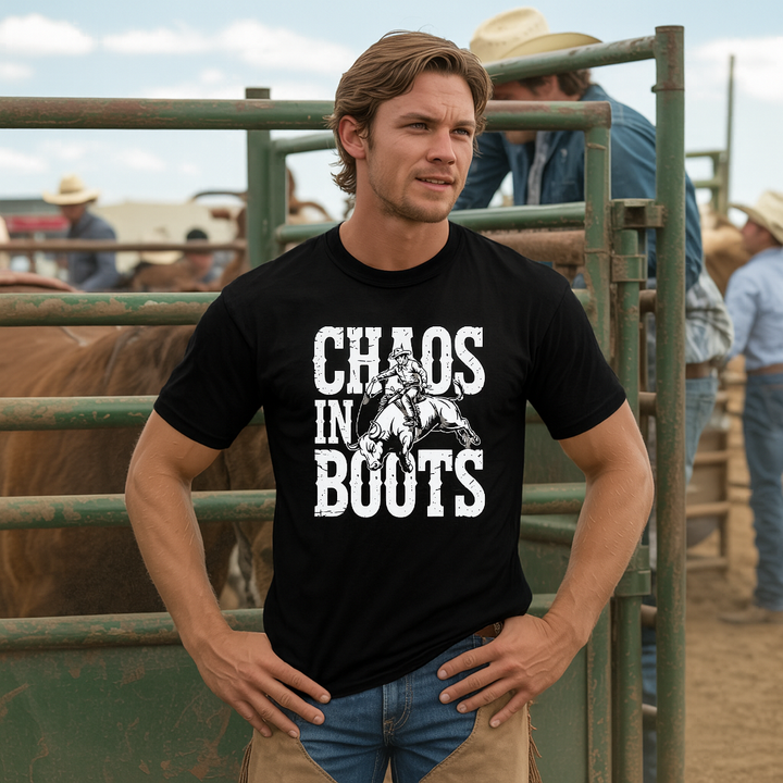 Bullrider Chaos in Boots T-Shirt
