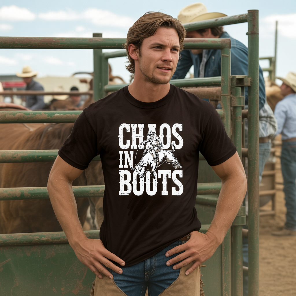 Bullrider Chaos in Boots T-Shirt