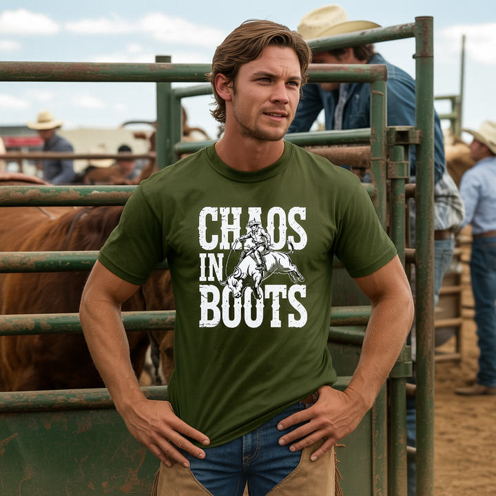 Bullrider Chaos in Boots T-Shirt