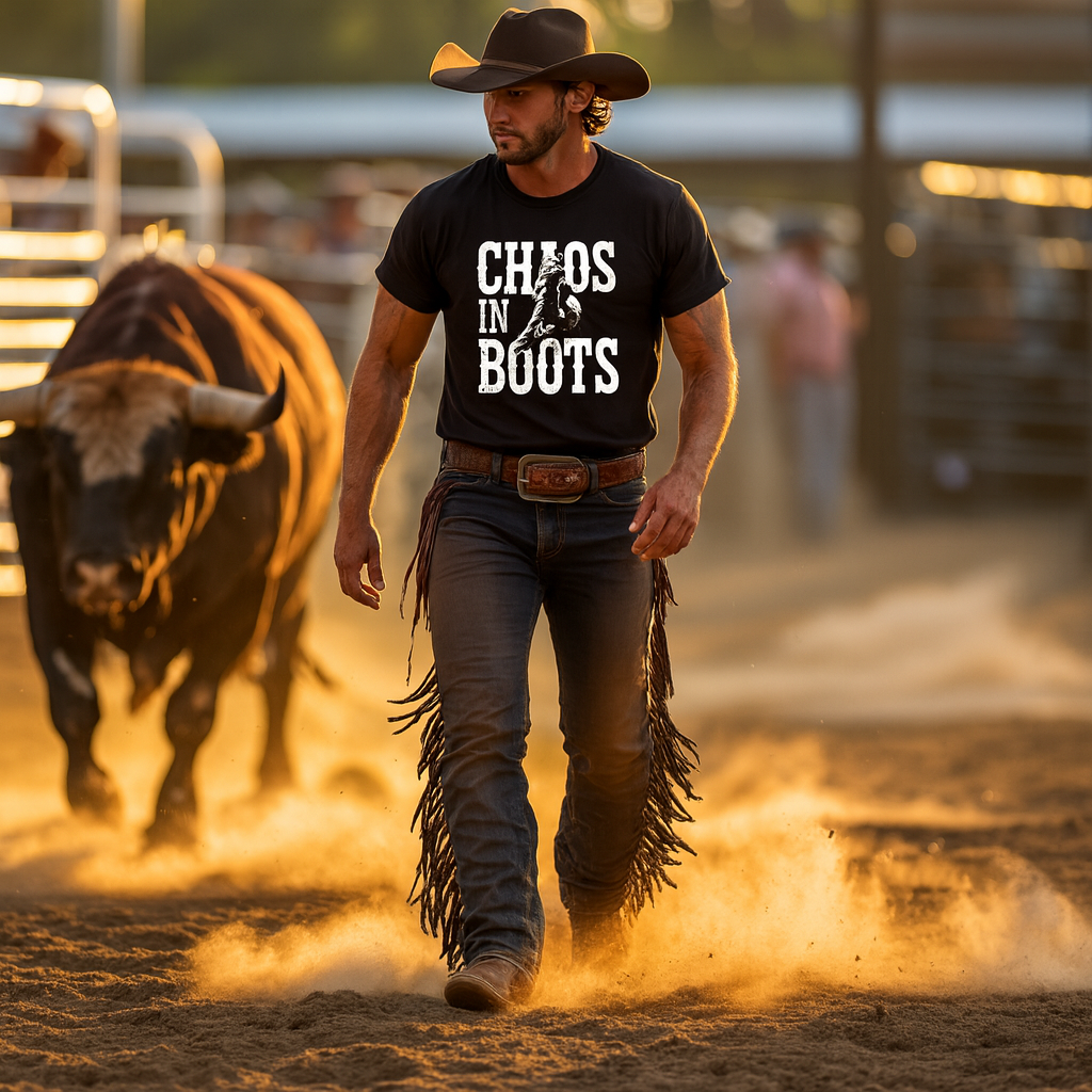 Bullrider Chaos in Boots T-Shirt
