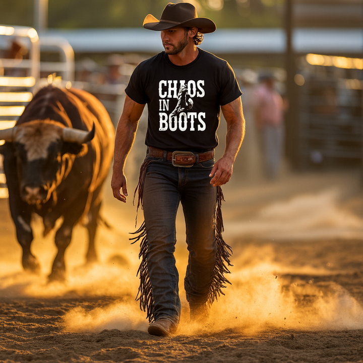 Bullrider Chaos in Boots T-Shirt