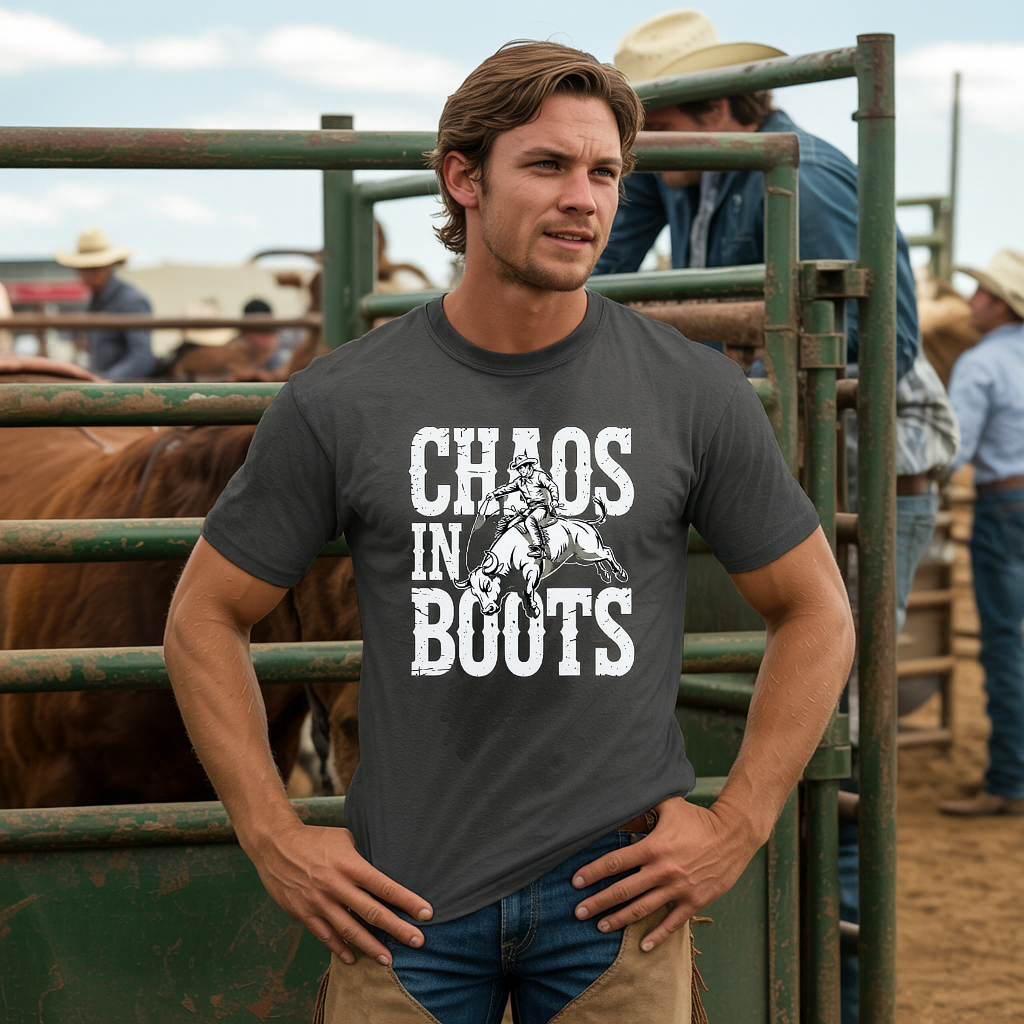 Bullrider Chaos in Boots T-Shirt