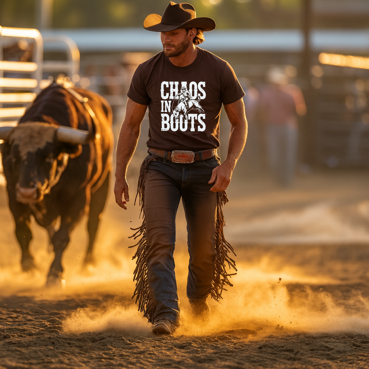 Bullrider Chaos in Boots T-Shirt