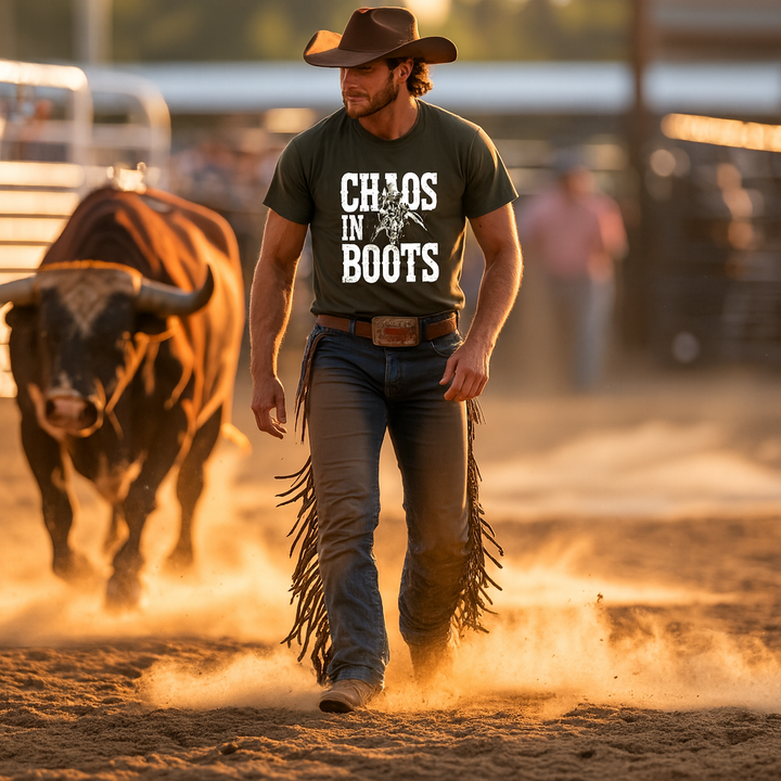 Bullrider Chaos in Boots T-Shirt