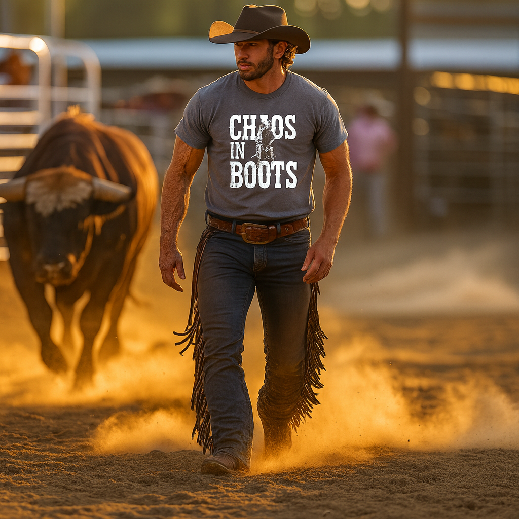 Bullrider Chaos in Boots T-Shirt
