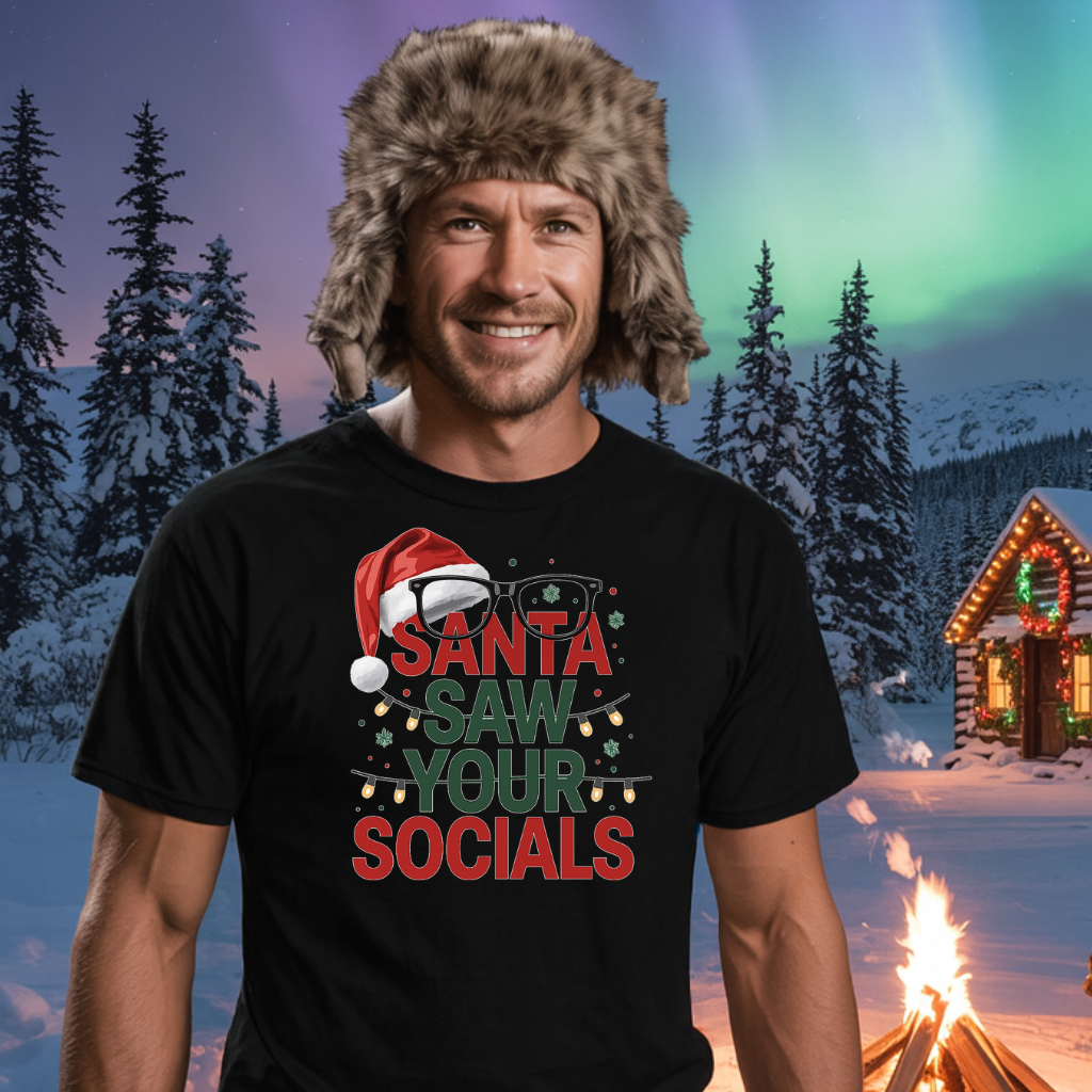 Santa Saw Your Socials T-Shirt