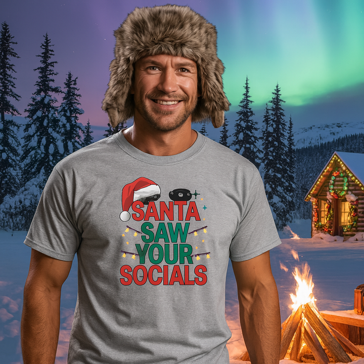 Santa Saw Your Socials T-Shirt