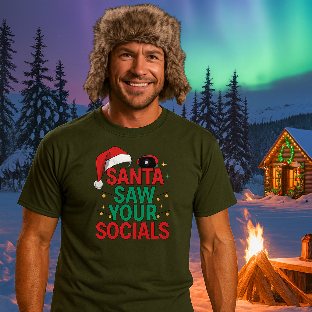 Santa Saw Your Socials T-Shirt